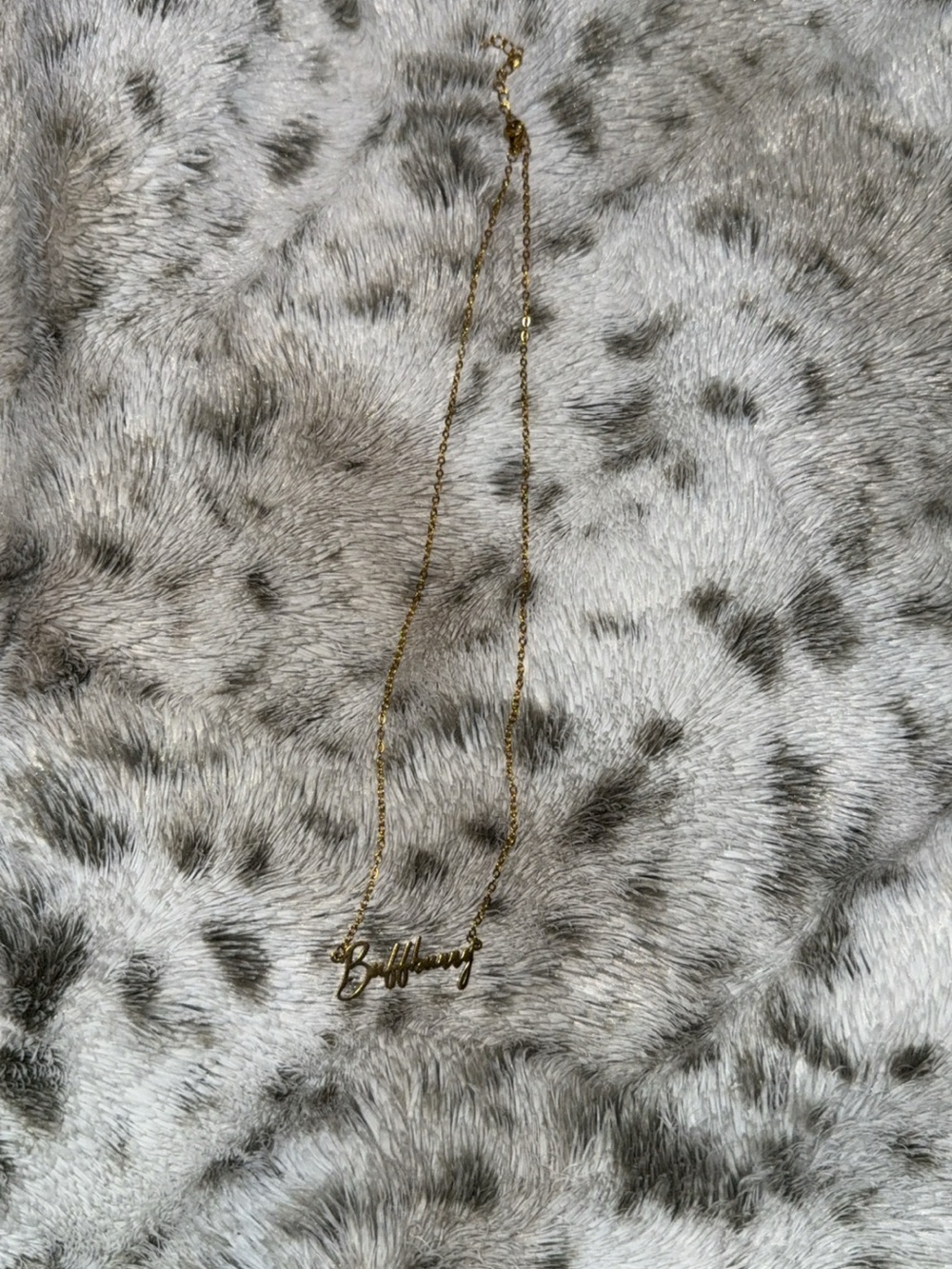 BuffBunny Gold Logo Nameplate Necklace